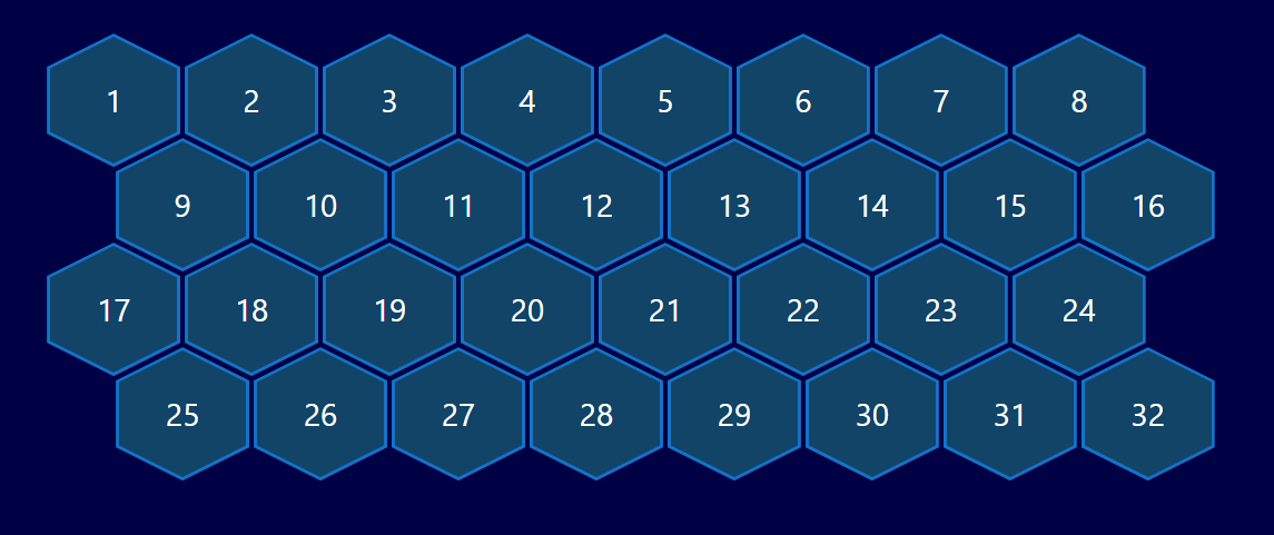 Dynamic Hexagonal CSS Grid